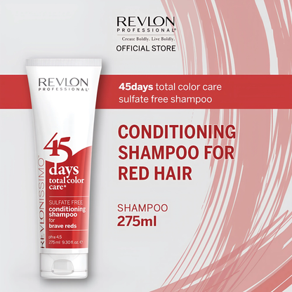 Revlonissimo 45 Days Total Color Care Conditioning Shampoo Brave Reds 275ml