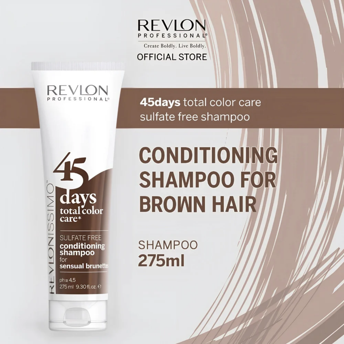 Revlonissimo 45 Days Total Color Care Conditioning Shampoo Sensual Brunettes 275ml