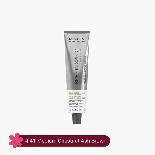 Revlonissimo Color Sublime Ammonia Free Hair Color 4.41 Medium Chestnut Ash Brown 75ml