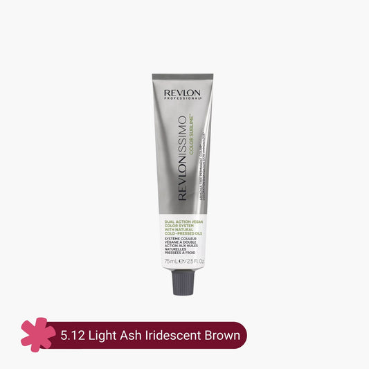 Revlonissimo Color Sublime Ammonia Free Hair Color 5.12 Light Ash Iridescent Brown 75ml