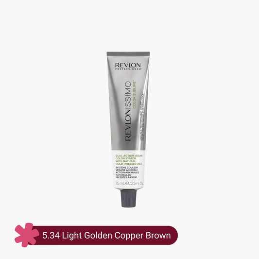Revlonissimo Color Sublime Ammonia Free Hair Color 5.34 Light Golden Copper Brown 75ml