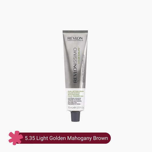Revlonissimo Color Sublime Ammonia Free Hair Color 5.35 Light Golden Mahogany Brown 75ml