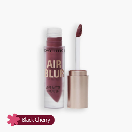 Revolution Air Blur Soft Matte Liquid Lipstick Black Cherry 3.25ml