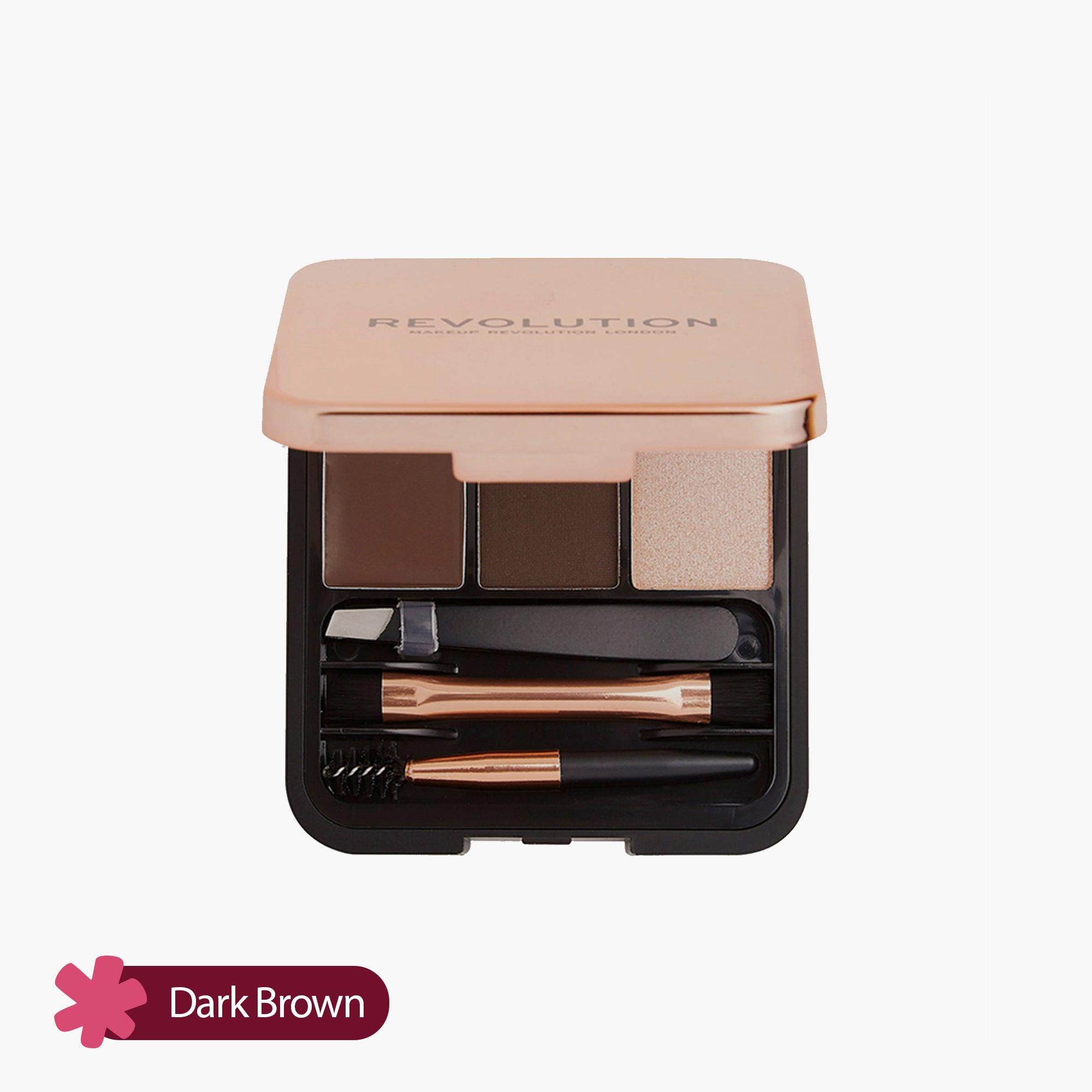 Revolution Brow Sculpt Kit Dark Brown 2.2gm