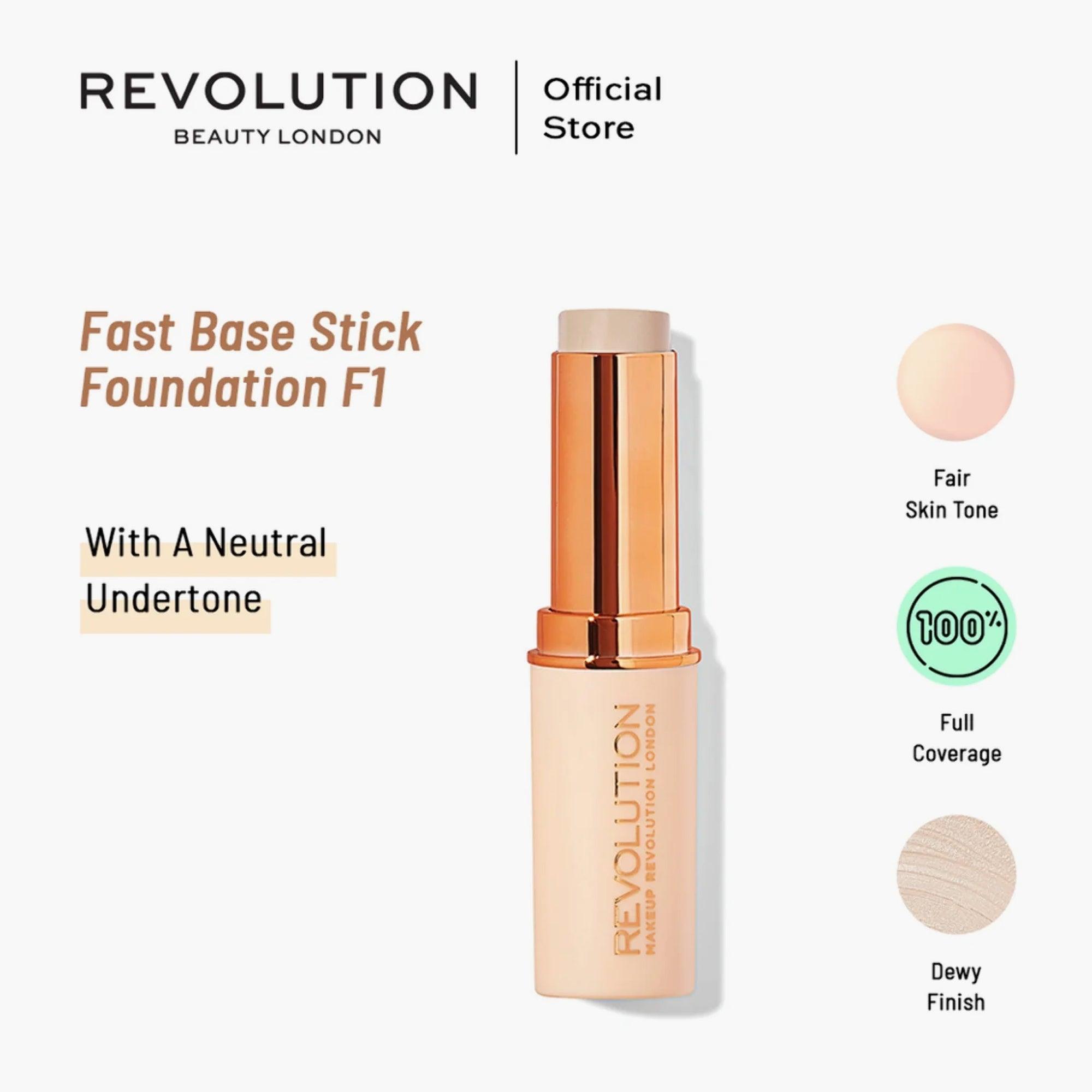 Revolution Fast Base Stick Foundation F1 6.2gm