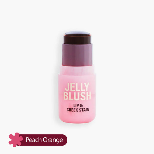 Revolution Jelly Blush Stick Lip & Cheek Stain Peach Orange 5.5gm