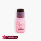 Revolution Jelly Blush Stick Lip & Cheek Stain Peach Orange 5.5gm