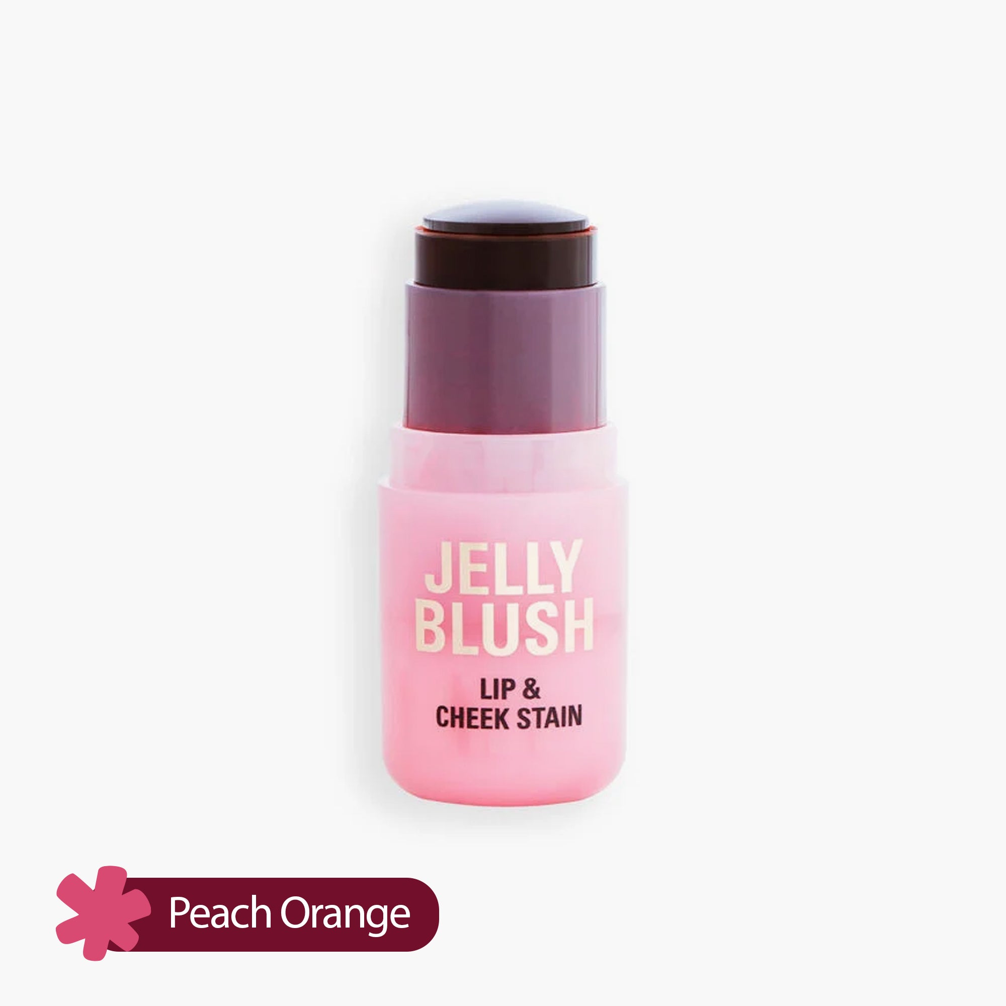 Revolution Jelly Blush Stick Lip & Cheek Stain Peach Orange 5.5gm