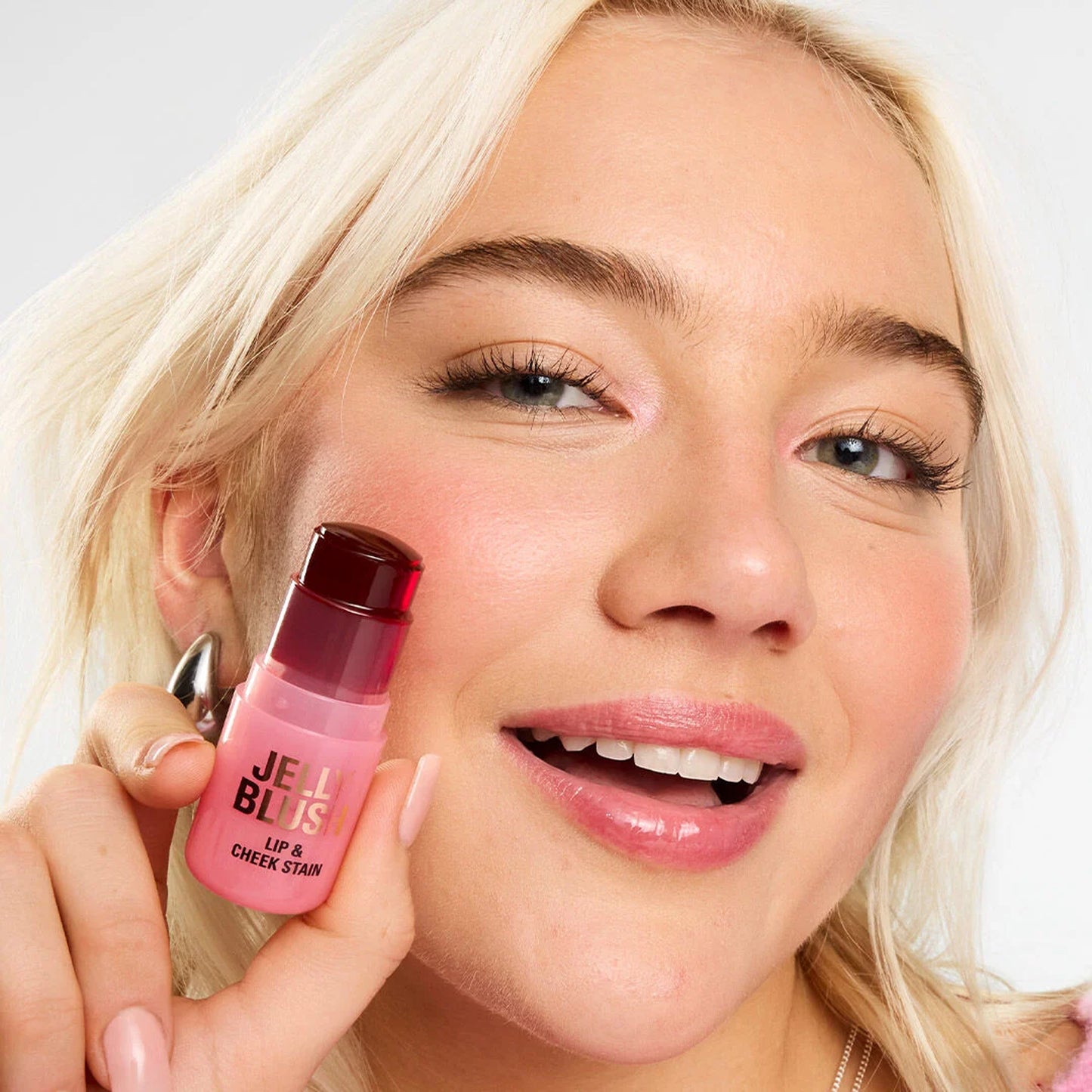 Revolution Jelly Blush Stick Lip & Cheek Stain Peach Orange 5.5gm