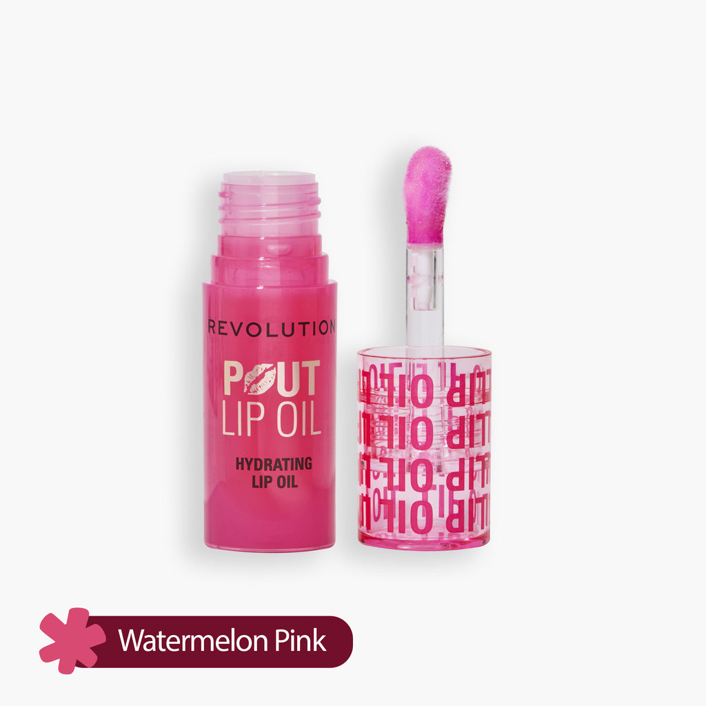 Revolution Pout Hydrating Lip Oil Watermelon Pink 3ml