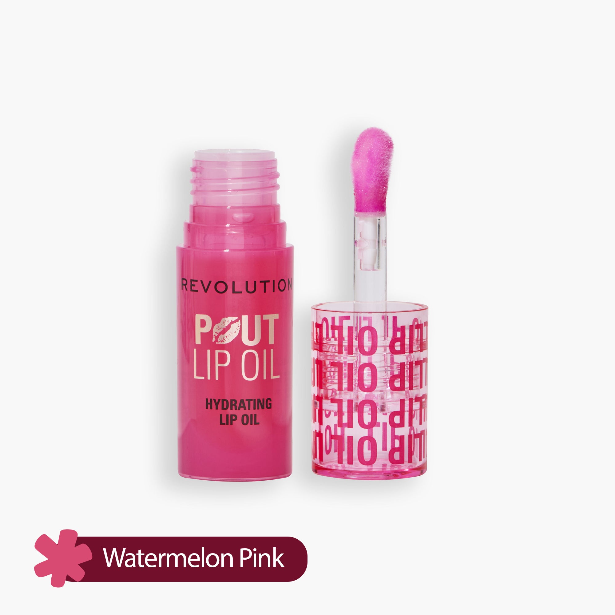 Revolution Pout Hydrating Lip Oil Watermelon Pink 3ml