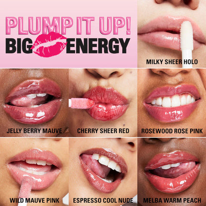 Revolution Pout Bomb Plumping Lip Gloss Wild Mauve Pink 4.4ml