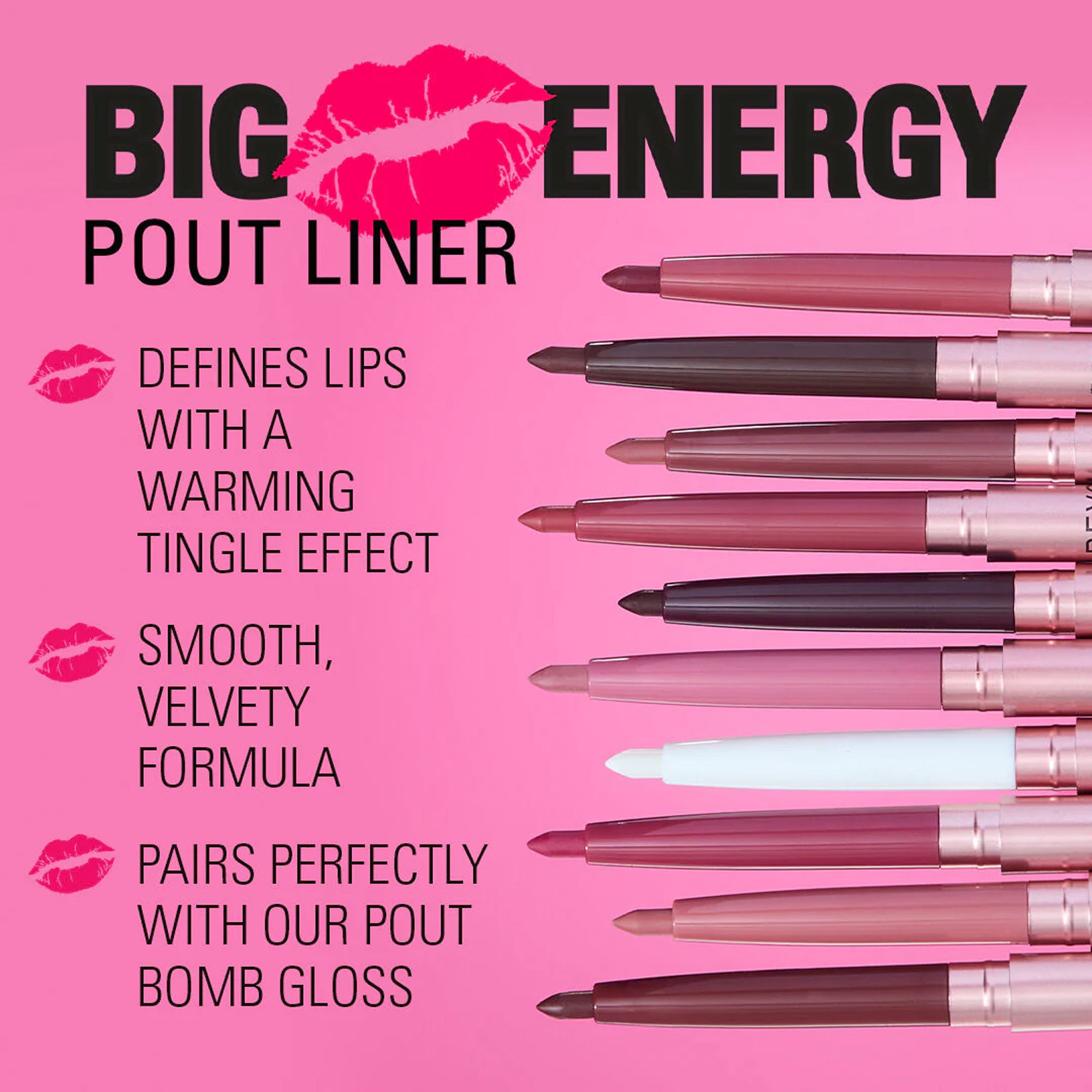 Revolution Pout Bomb Plumping Lip Liner Cookie Warm Brown 0.2gm