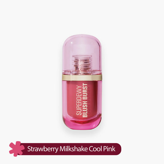 Revolution Superdewy Liquid Blush Burst Strawberry Milkshake Cool Pink 4.2ml