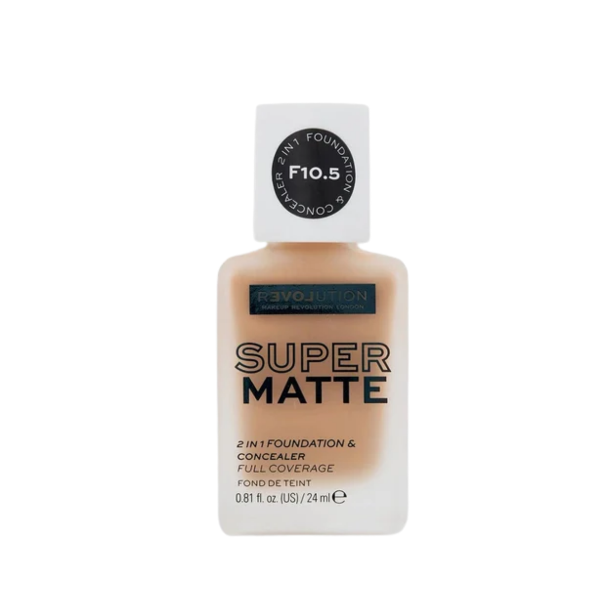 Revolution Relove Super Matte 2 in 1 Full Coverage Foundation & Concealer F10.5 24ml