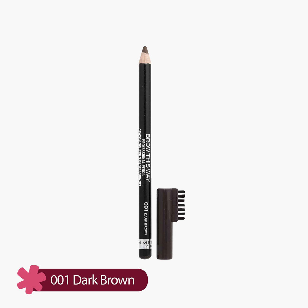 Rimmel Brow This Way Professional Pencil 001 Dark Brown 1.4gm