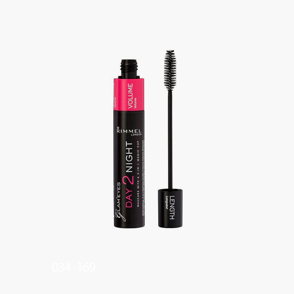 Rimmel Glam Eyes Day 2 Night Mascara With A 2 In 1 Magic Cap 001 Black 9.5ml