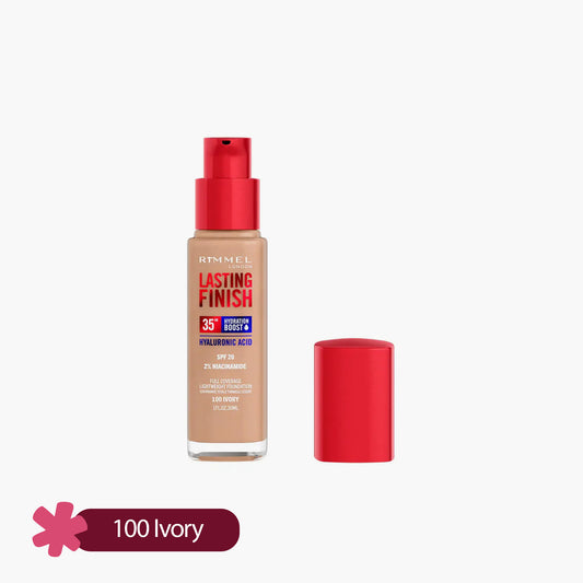 Rimmel Lasting Finish 25Hr Skin Perfecting Full Coverage Foundation SPF20 100 Ivory 30ml
