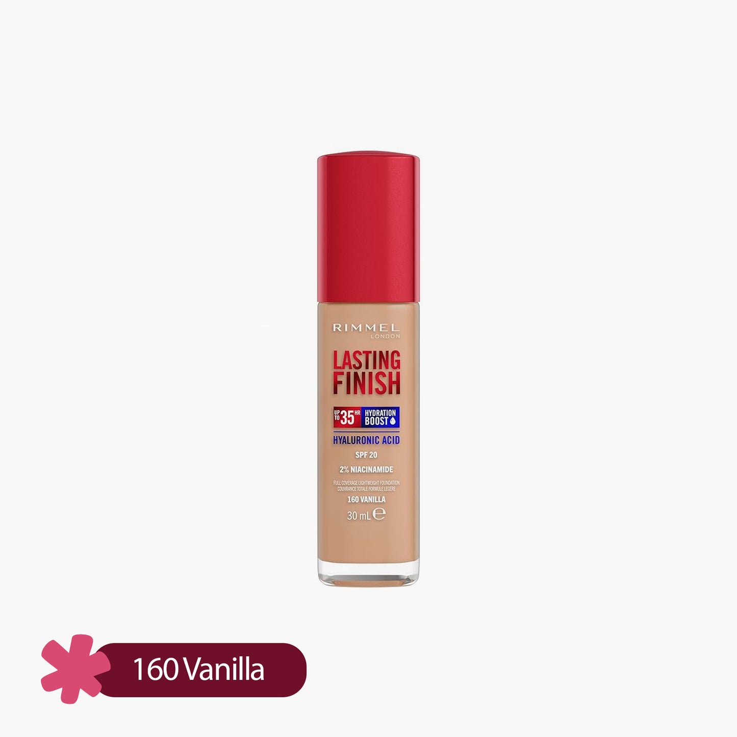 Rimmel Lasting Finish 35HR Full Coverage Lightweight Foundation 160 Vanilla 30ml