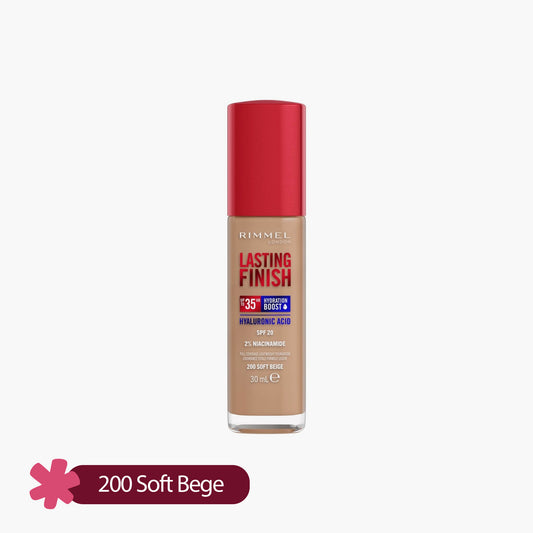 Rimmel Lasting Finish 35HR Full Coverage Lightweight Foundation 200 Soft Beige 30ml