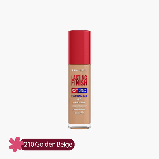 Rimmel Lasting Finish 35HR Full Coverage Lightweight Foundation 210 Golden Beige 30ml
