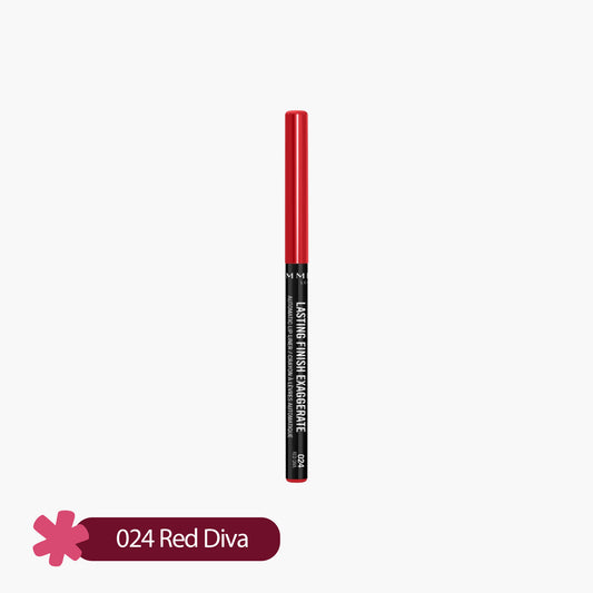 Rimmel Lasting Finish Exagerate Automatic Lip Liner 024 Red Diva 1 Piece