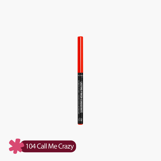 Rimmel Lasting Finish Exagerate Automatic Lip Liner 104 Call Me Crazy 1 Piece