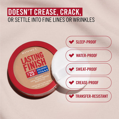 Rimmel Lasting Finish Upto 25HR Matte Finish Compact Powder Foundation 006 Rose Vanilla 7gm