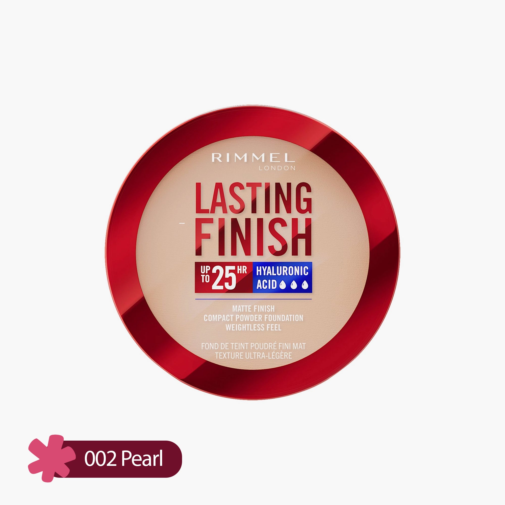 Rimmel Lasting Finish Upto 25HR Matte Finish Compact Powder Foundation 002 Pearl 7gm