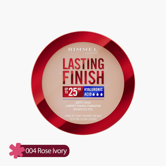 Rimmel Lasting Finish Upto 25HR Matte Finish Compact Powder Foundation 004 Rose Ivory 7gm