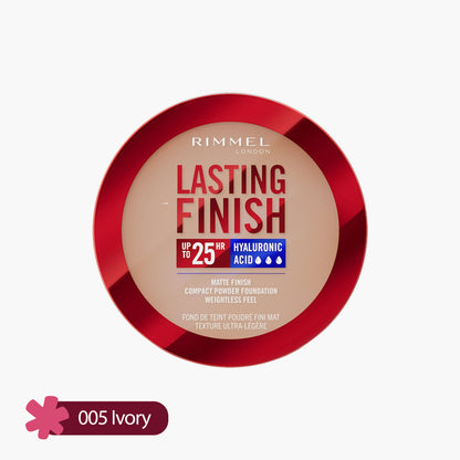 Rimmel Lasting Finish Upto 25HR Matte Finish Compact Powder Foundation 005 Ivory 7gm