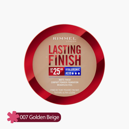 Rimmel Lasting Finish Upto 25HR Matte Finish Compact Powder Foundation 007 Golden Beige 7gm