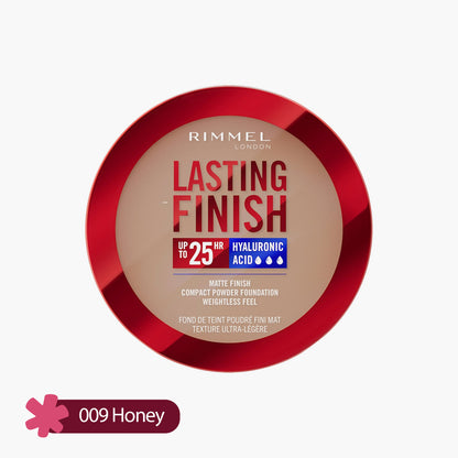 Rimmel Lasting Finish Upto 25HR Matte Finish Compact Powder Foundation 009 Honey 7gm