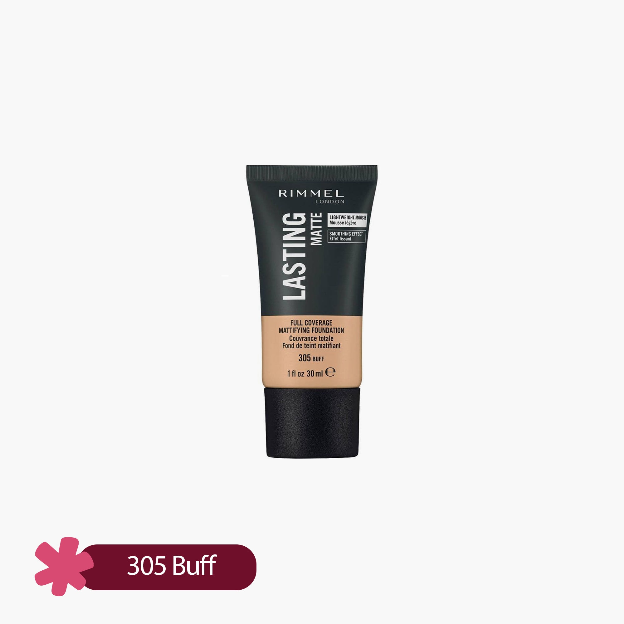 Rimmel Lasting Matte Full Coverage Mattifying Foundation 305 Buff 30ml