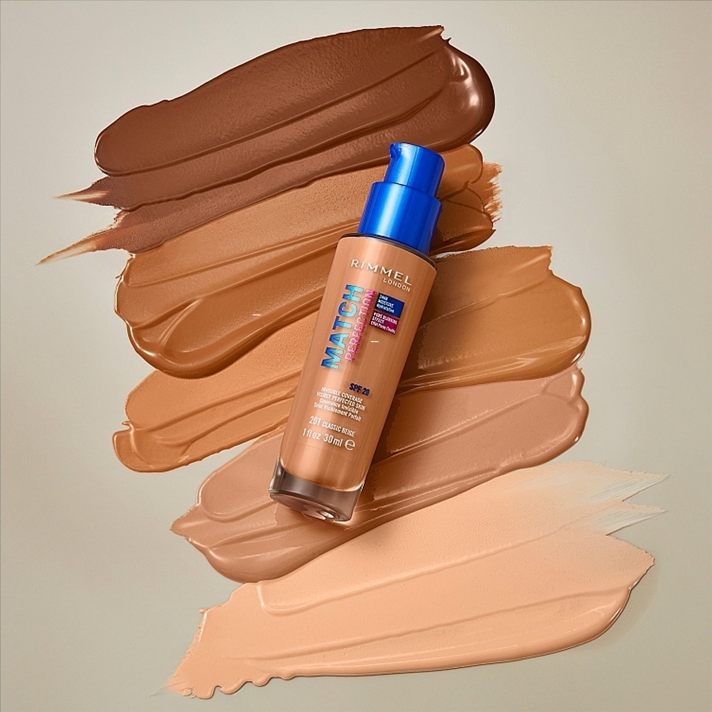 Rimmel Lasting Finish 25H Skin Perfecting Full Coverage Foundation SPF20 300 Sand 30ml