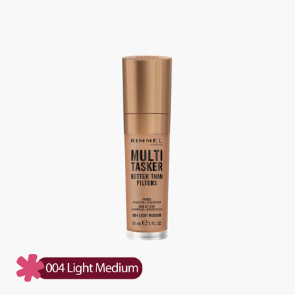 Rimmel Multi-Tasker Better Than Filters 3 in 1 Primer, Highlighter + Glow booster 004 Light Medium 30ml