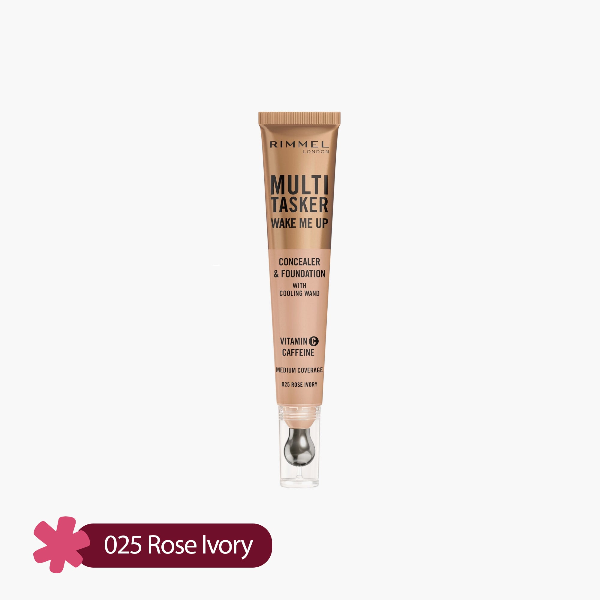 Rimmel Multi Tasker Wake Me Up Concealer & Foundation 025 Rose Ivory 20ml