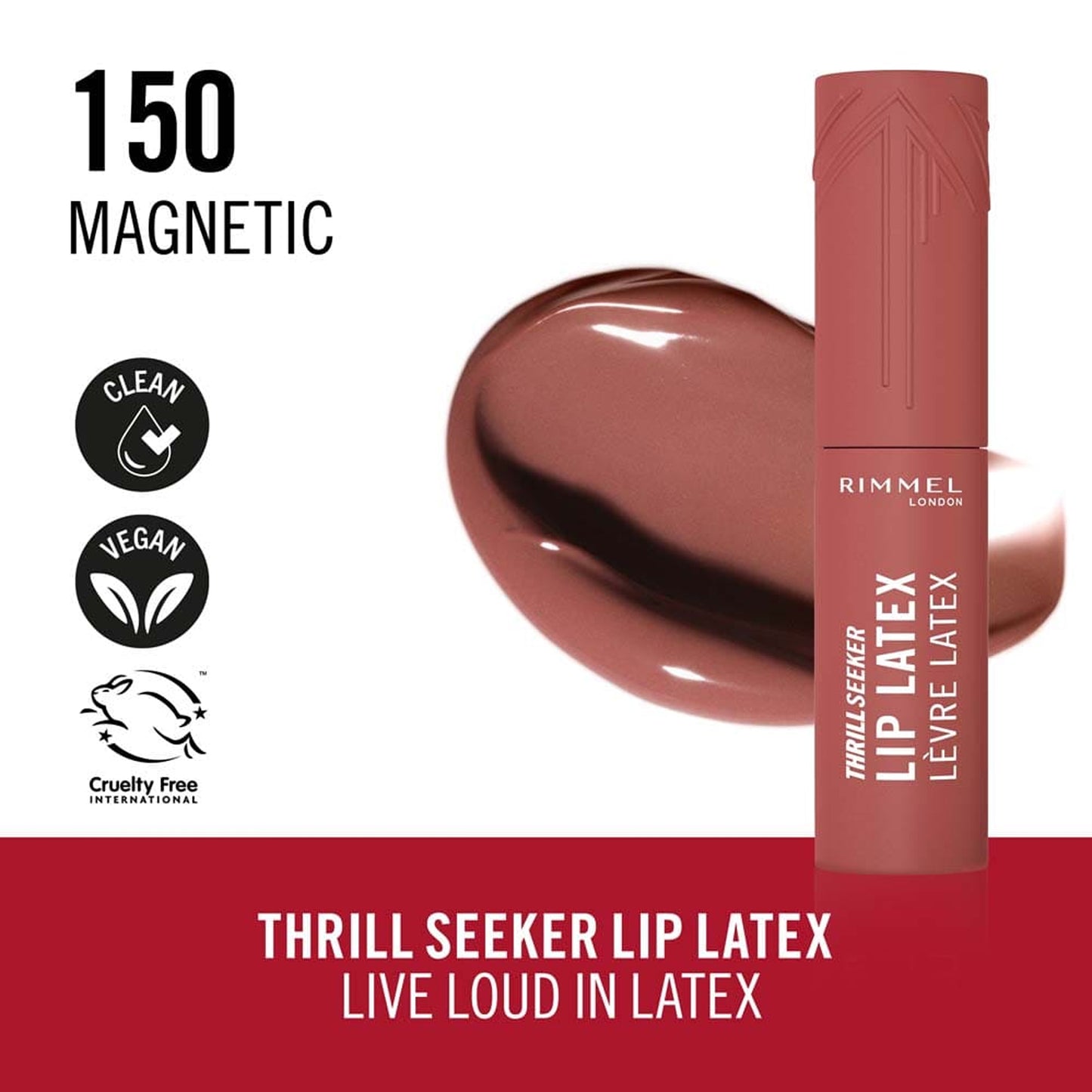 Rimmel Thrill Seeker Lip Latex Liquid Lipstick 150 Magnetic 1 Piece