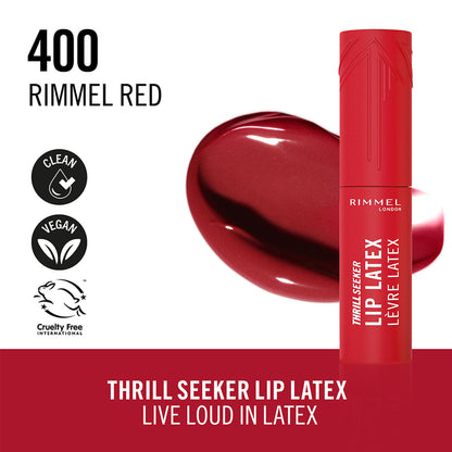 Rimmel Thrill Seeker Lip Latex Liquid Lipstick 400 Rimmel Red 1 Piece