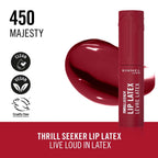 Rimmel Thrill Seeker Lip Latex Liquid Lipstick 450 Majesty 1 Piece