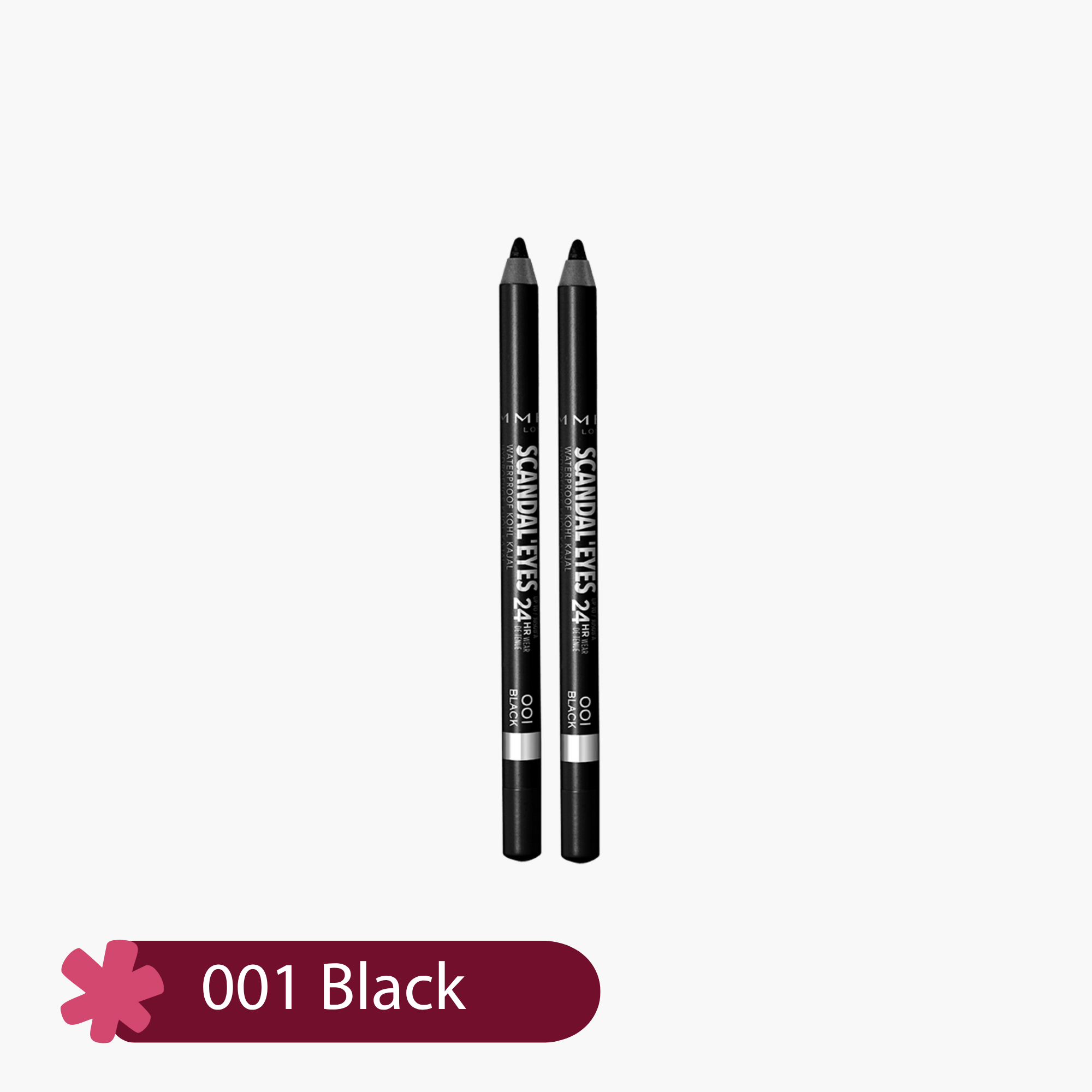 Rimmel Scandal Eyes 24HR Waterproof Kohl Kajal Black Set