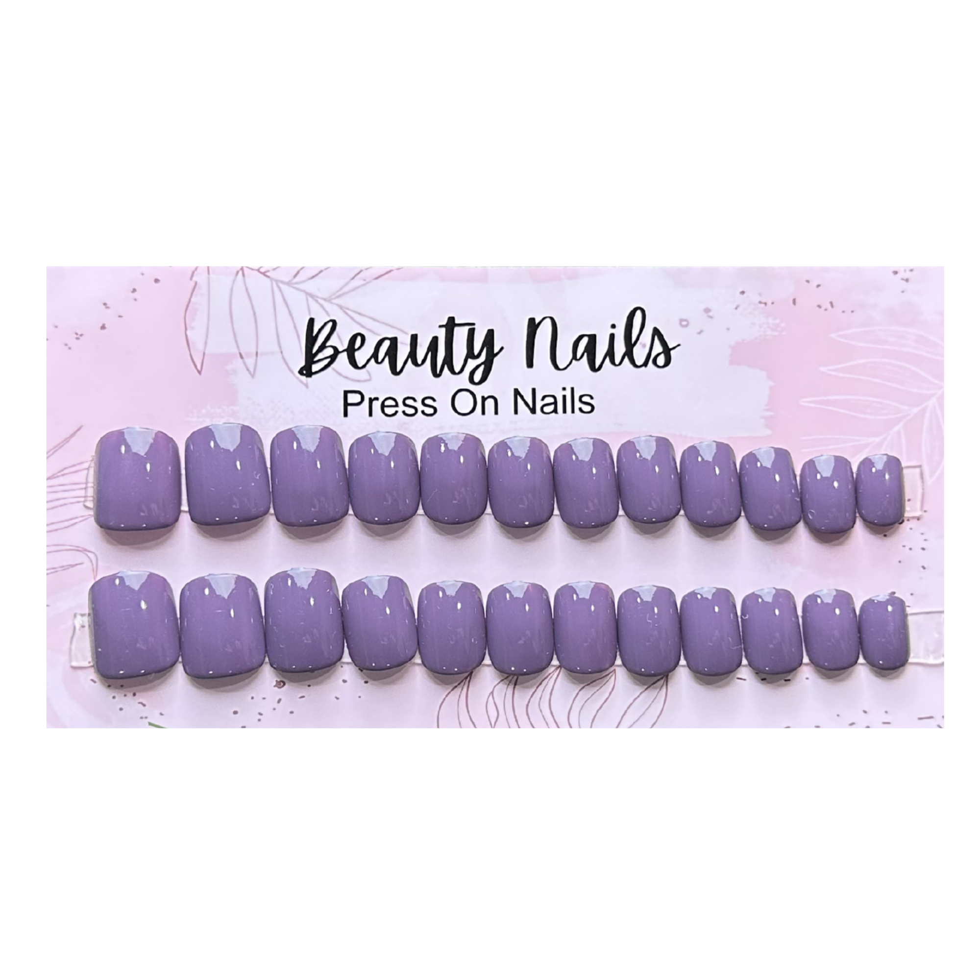 Beauty Nails Square Press On-Nails 24 Pieces