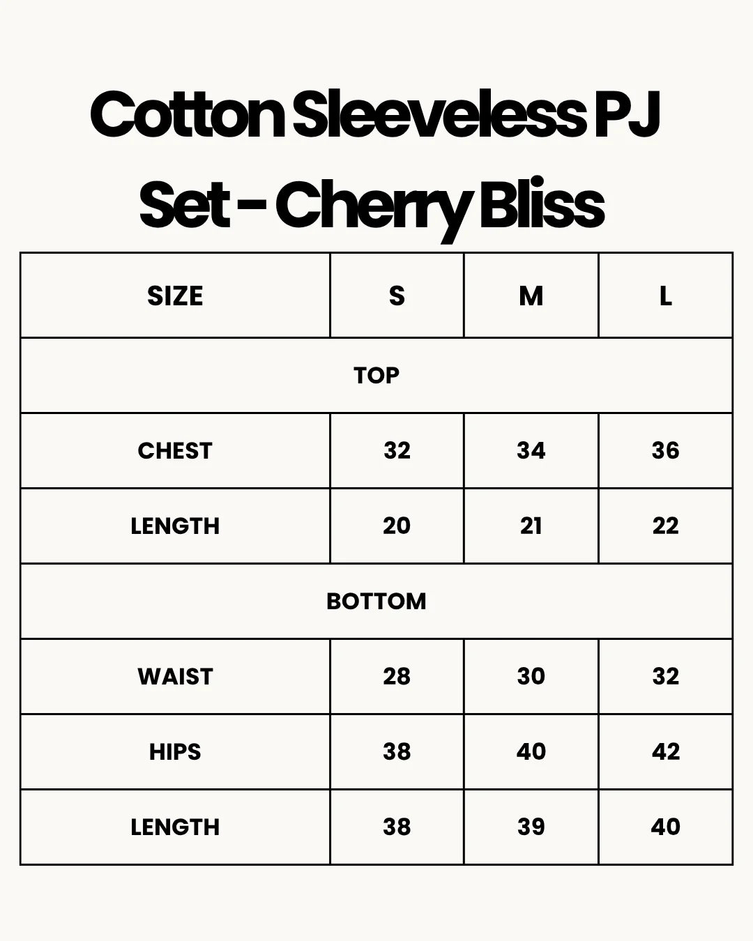 Sajiero Cotton Sleeveless PJ Set Cherry Bliss White
