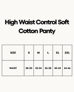 Sajiero High Waist Control Soft Cotton Panty