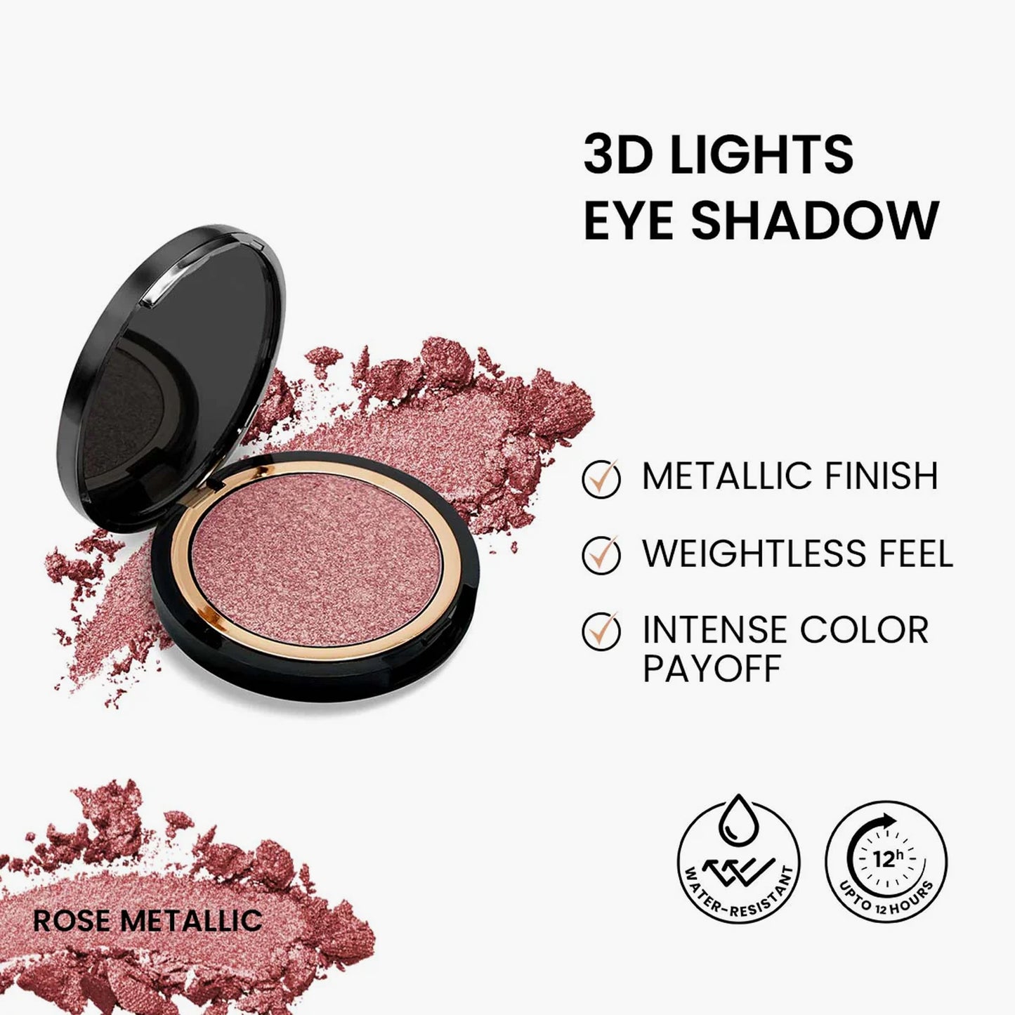 ST London 3D Lights Frosted Cream Eye Shadow Rose Mettalic 8gm