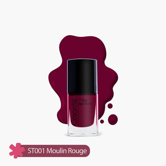ST London Colorist 7 Day Gel Shine Nail Paint ST001 Moulin Rouge 1 Piece