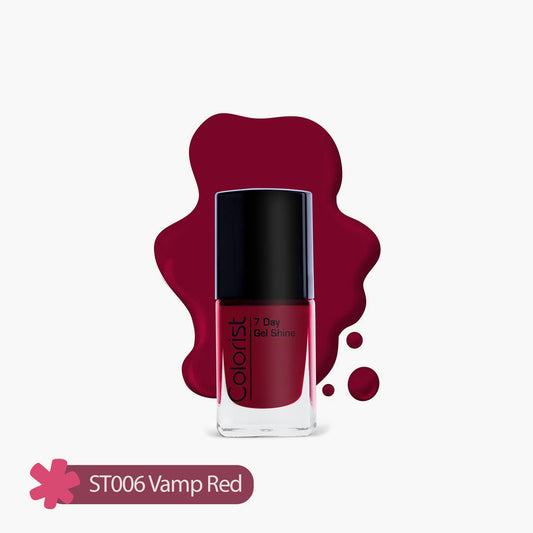 ST London Colorist 7 Day Gel Shine Nail Paint ST006 Vamp Red 1 Piece