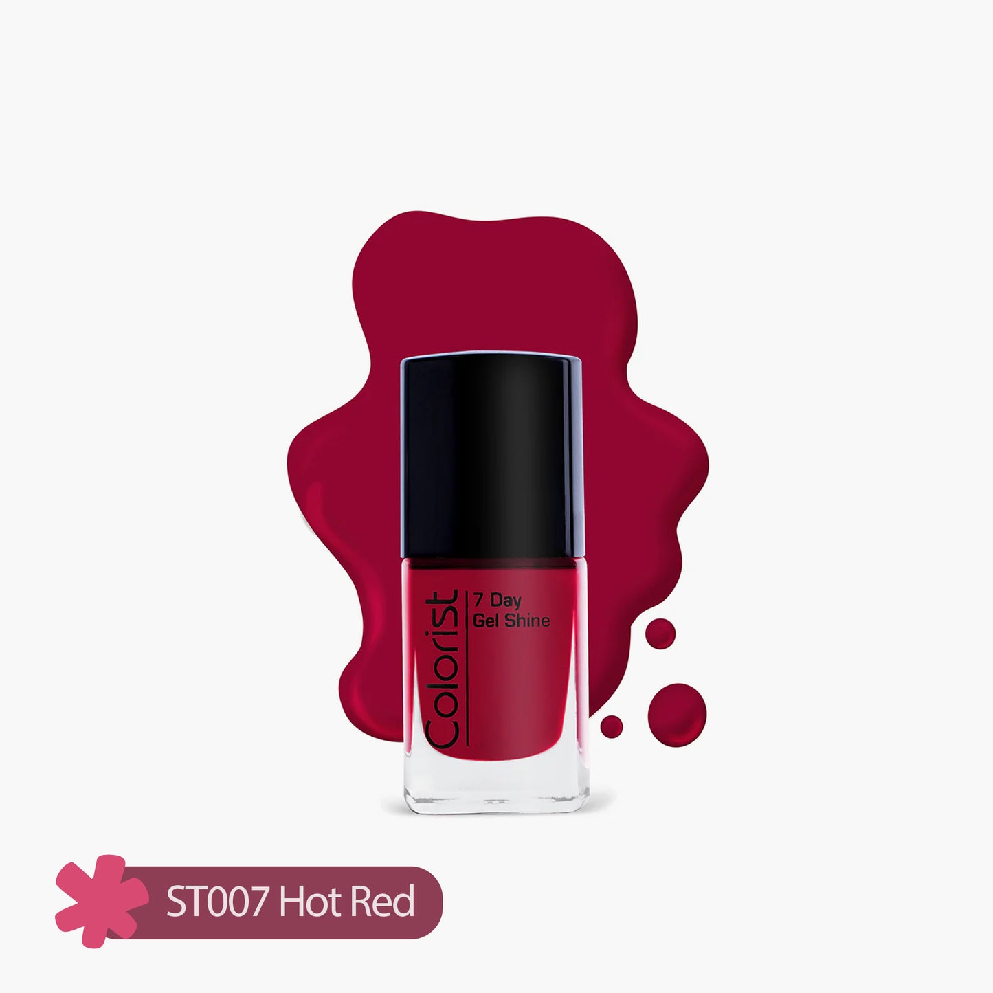 ST London Colorist 7 Day Gel Shine Nail Paint ST007 Hot Red 1 Piece