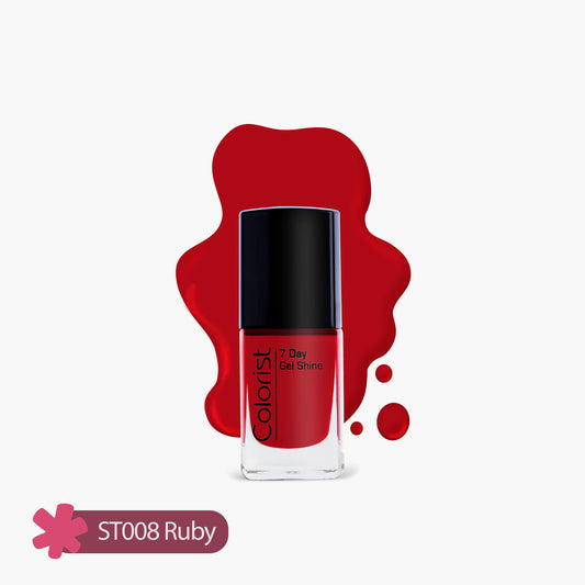 ST London Colorist 7 Day Gel Shine Nail Paint ST008 Ruby 1 Piece