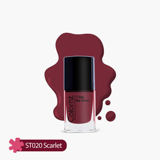 ST London Colorist 7 Day Gel Shine Nail Paint ST020 Scarlet 1 Piece